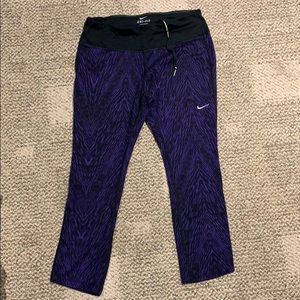 Nike Small Zebra Printed Workout Leggings